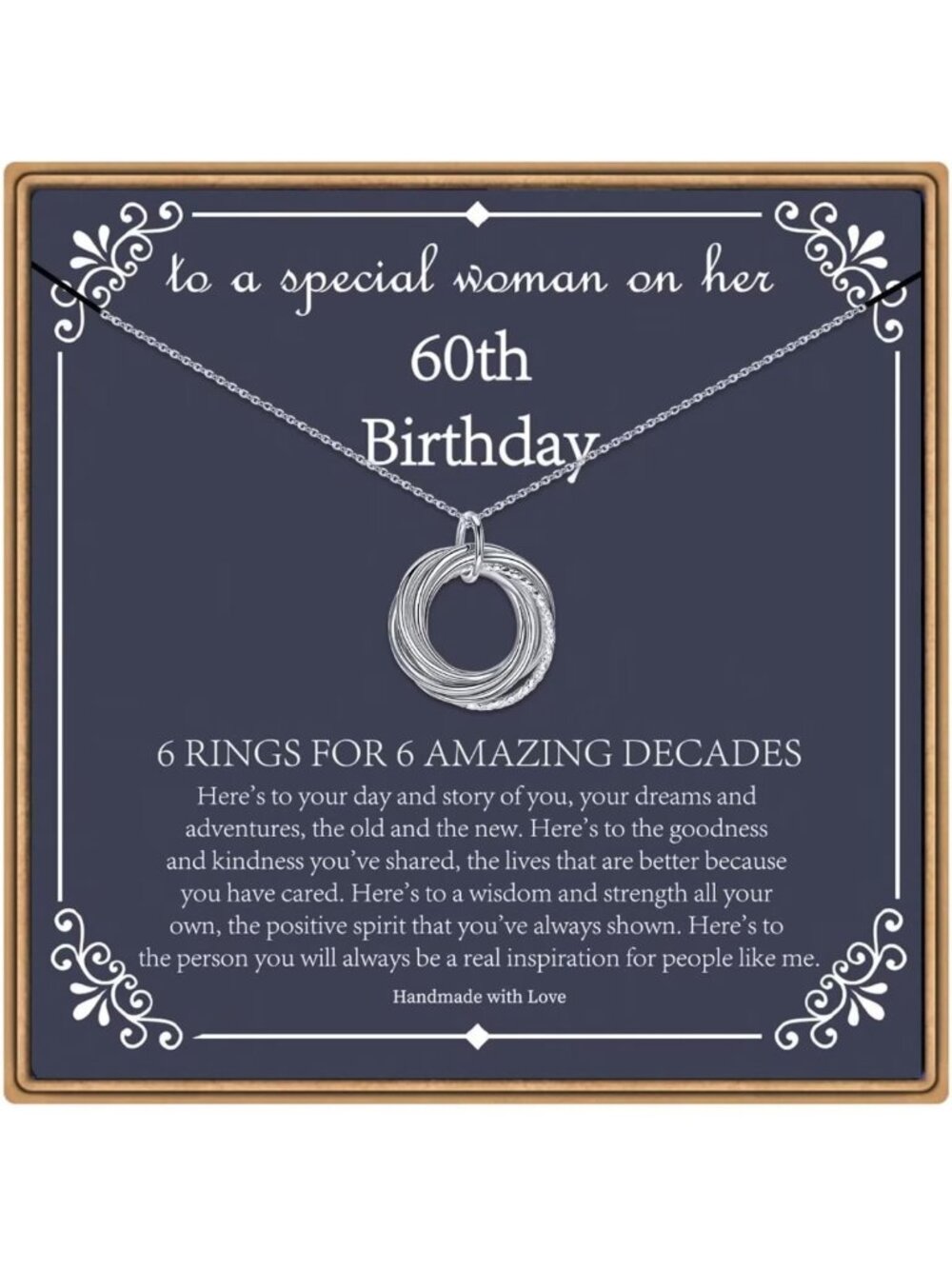 Milestone Birthday Necklace for Women - Perfect Gift for 40th to 90th